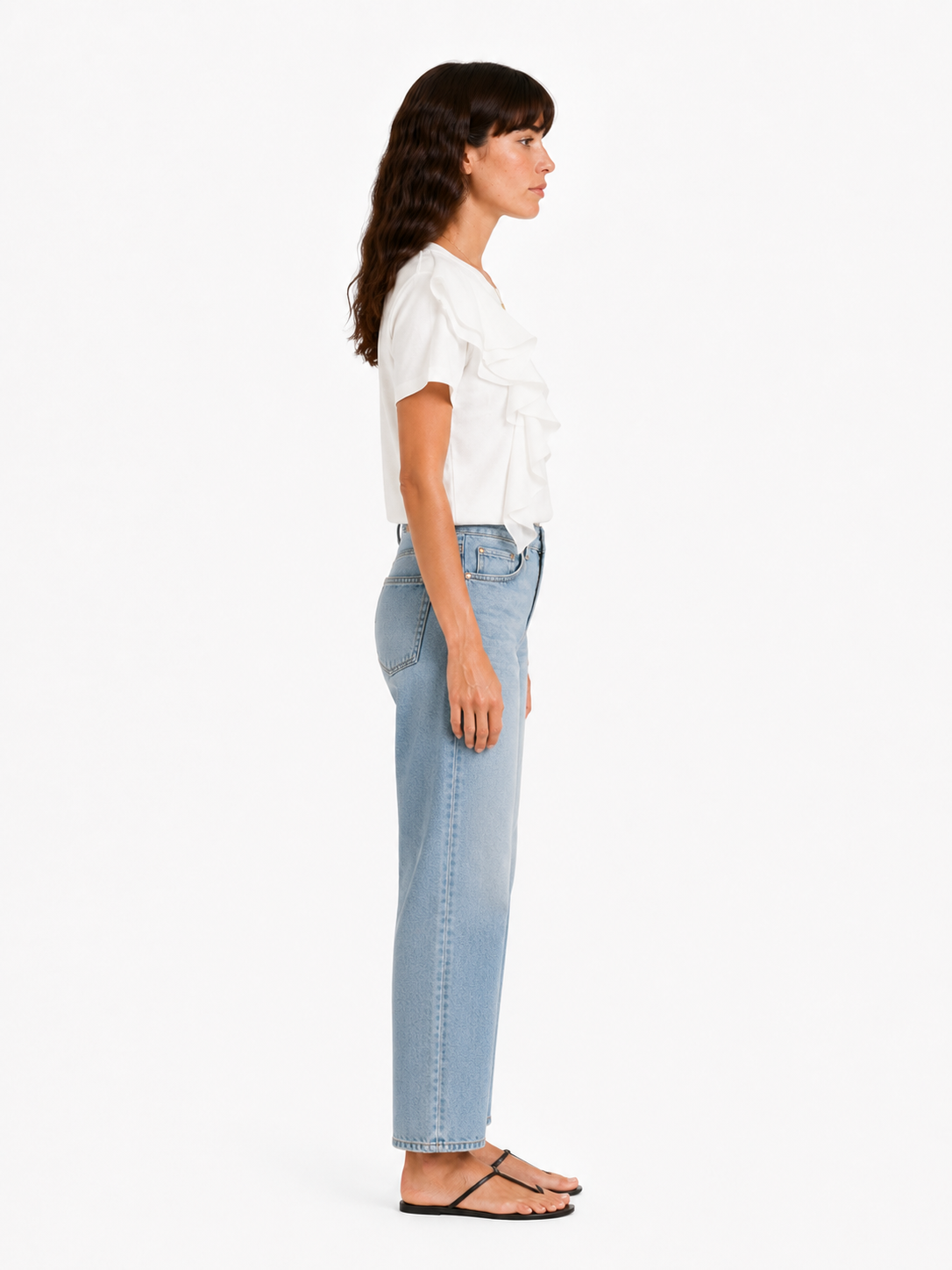 Rose - Camiseta de volantes elegantes