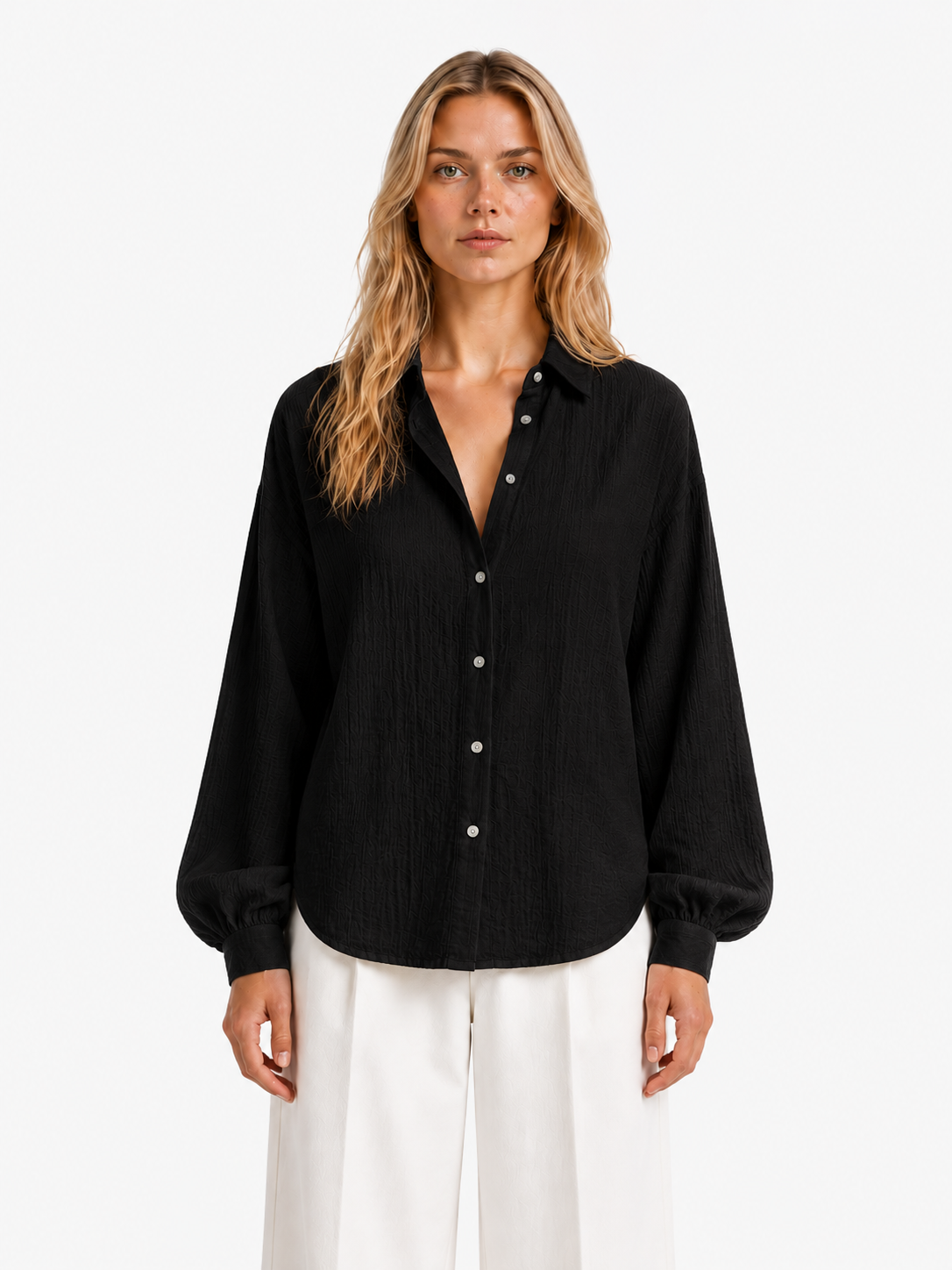 Holly - Blusa de botones elegante