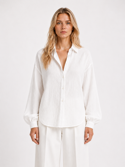 Holly - Blusa de botones elegante