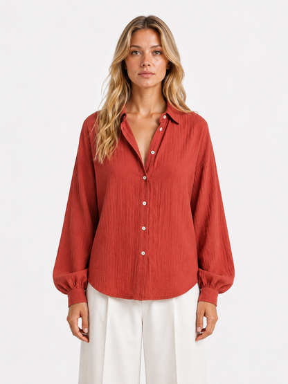 Holly - Blusa de botones elegante