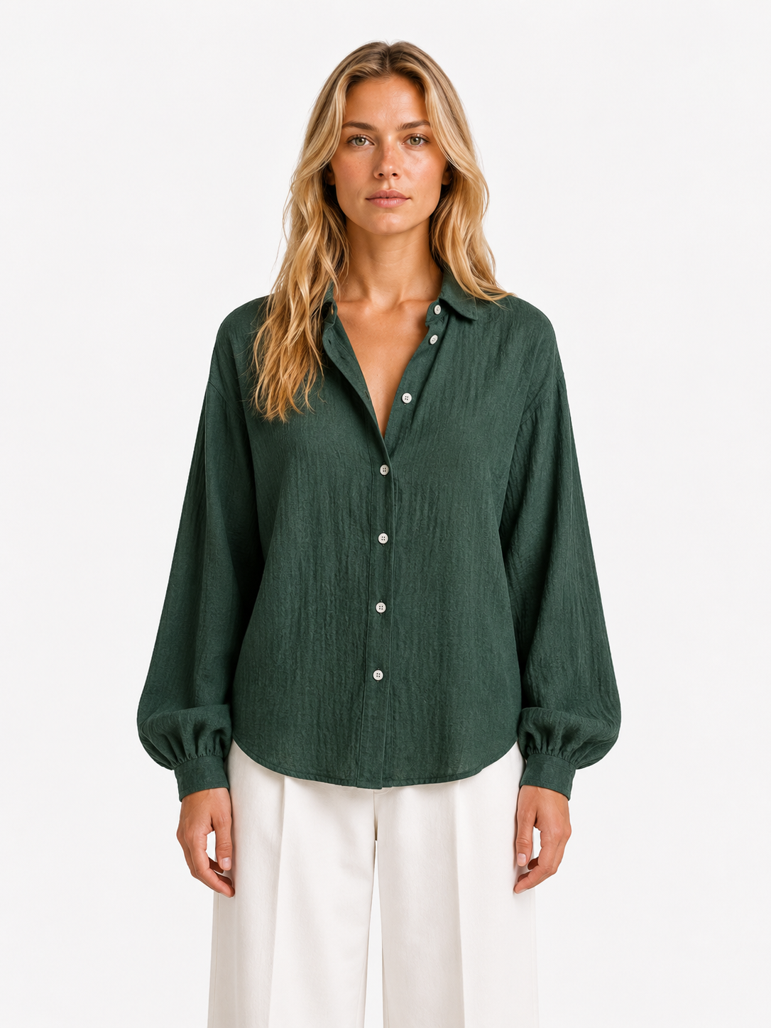 Holly - Blusa de botones elegante