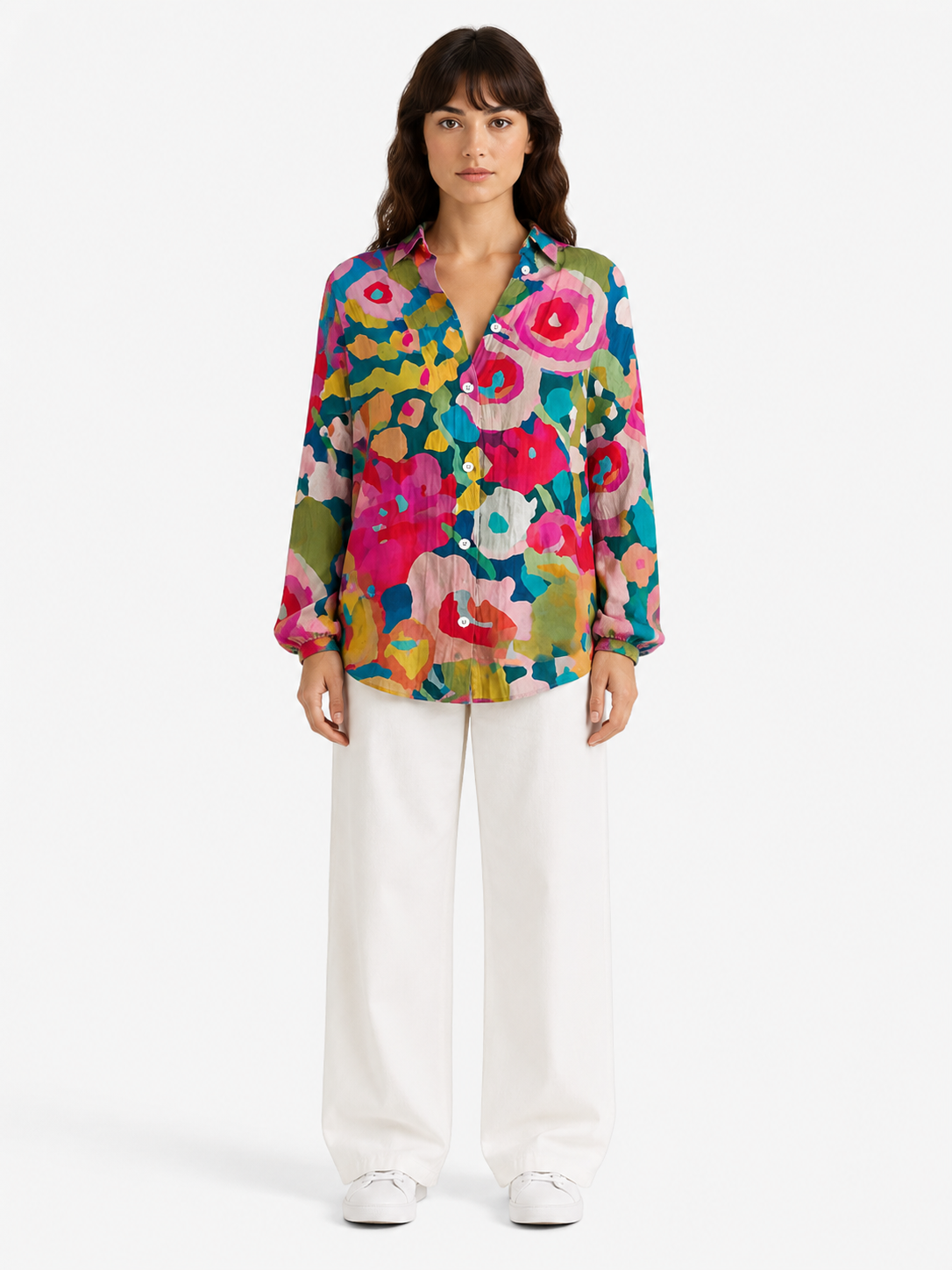 Melisa - Blusa con patrones coloridos