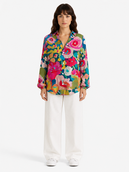 Melisa - Blusa con patrones coloridos
