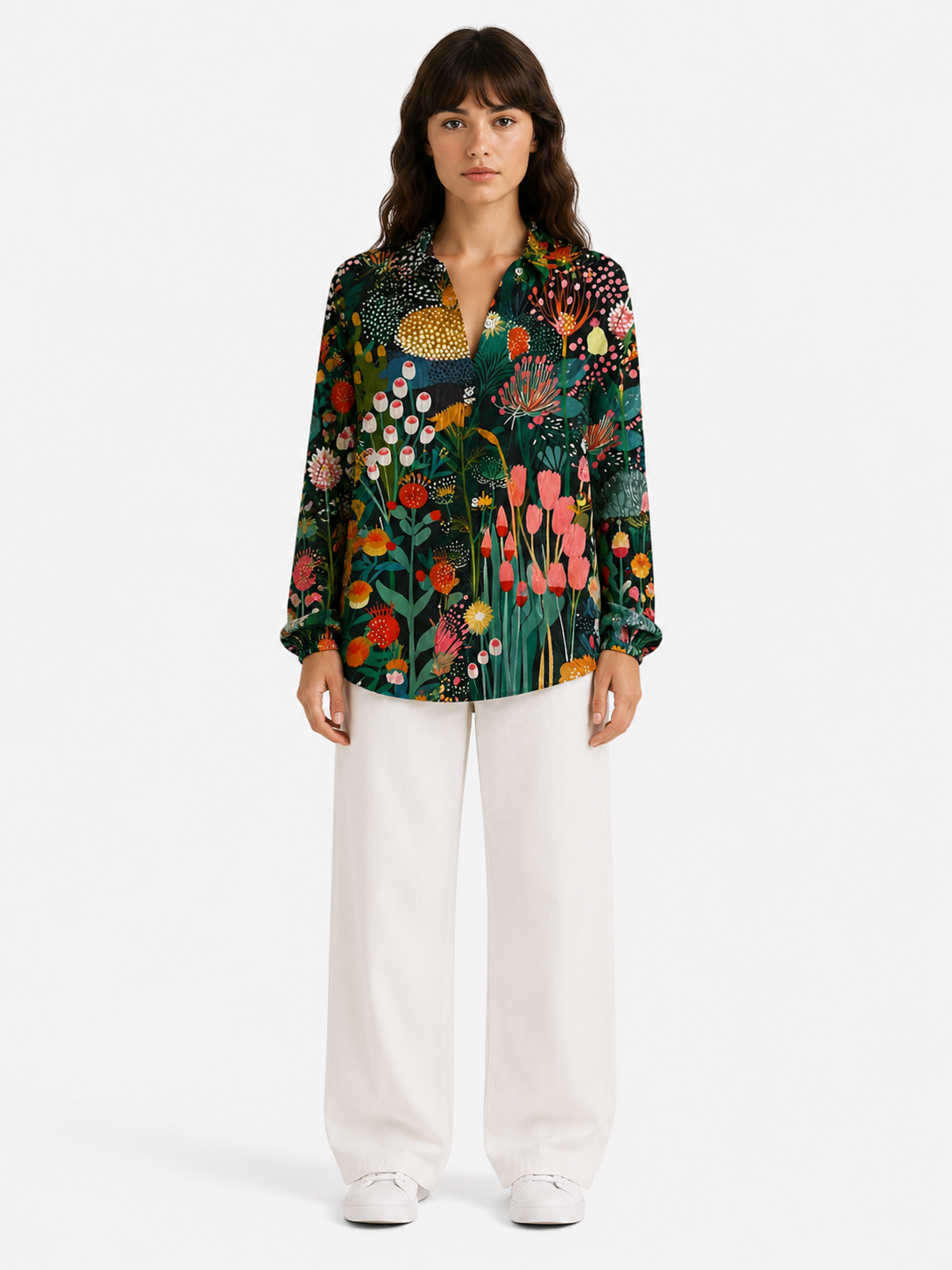 Melisa - Blusa con patrones coloridos
