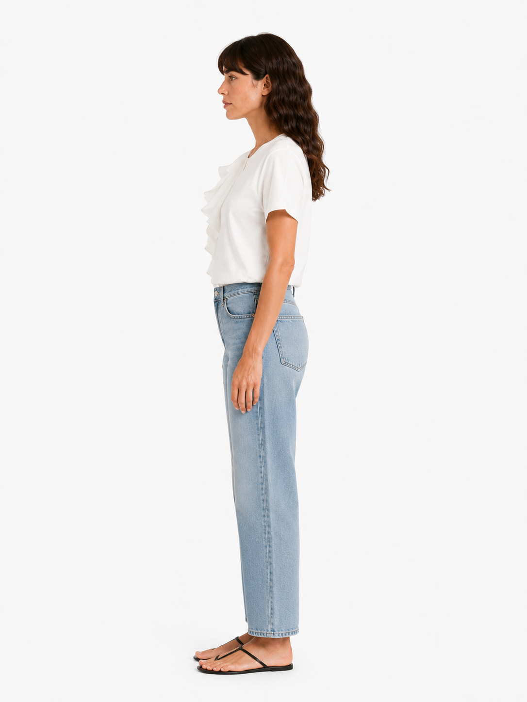 Rose - Camiseta de volantes elegantes
