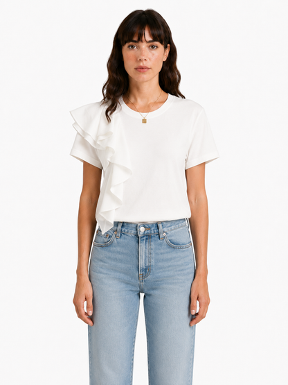 Rose - Camiseta de volantes elegantes