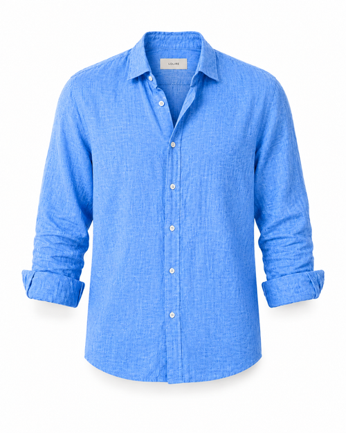 Cayetano - Camisa de Verano Premium Azul