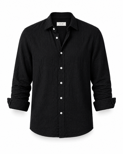 Cayetano - Camisa de Verano Premium Negro