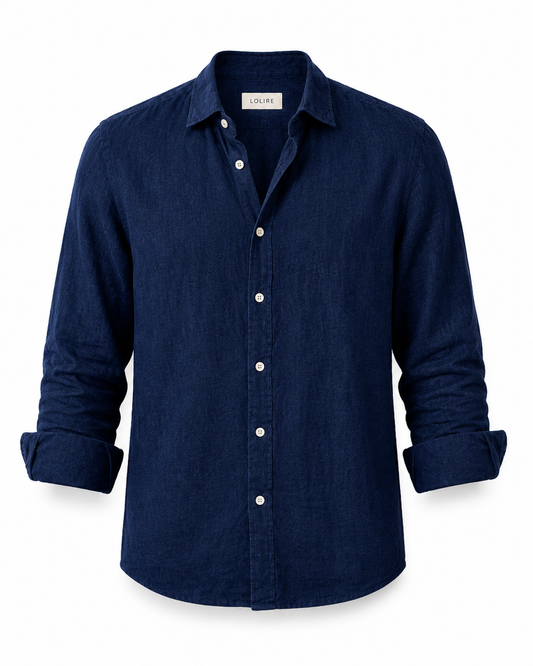 Cayetano - Camisa de Verano Premium Marino