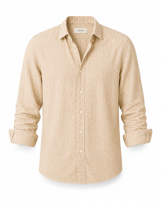 Cayetano - Camisa de Verano Premium Beige