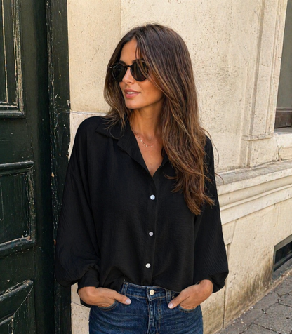 Holly - Blusa de botones elegante
